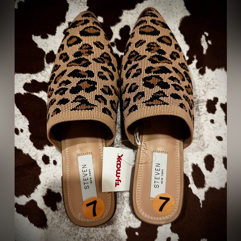Leopard Mules Steven by Steve Madden Size 7